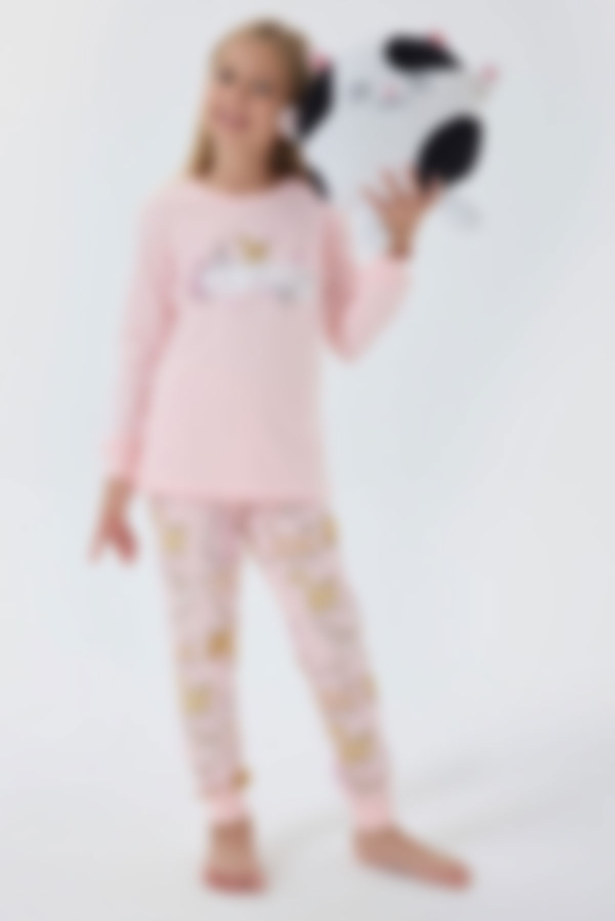 Rolypoly - Rolypoly Kız Çocuk Pembe Pijama Takımı