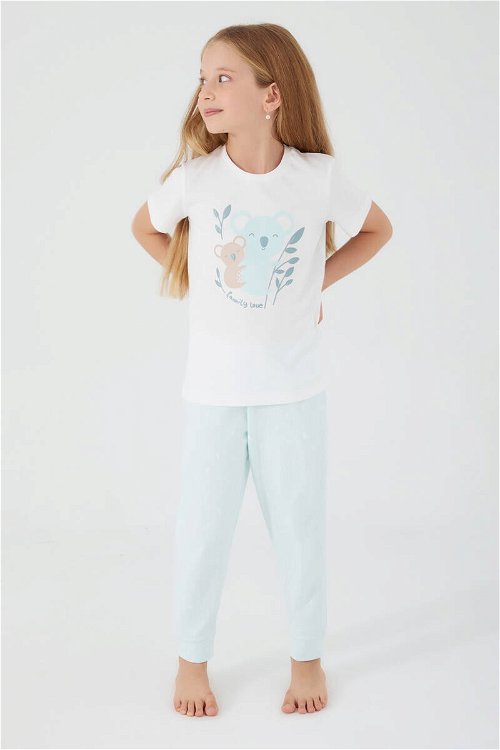 Rolypoly Teddy Bears Krem Kız Çocuk Kısa Kol Pijama Takım