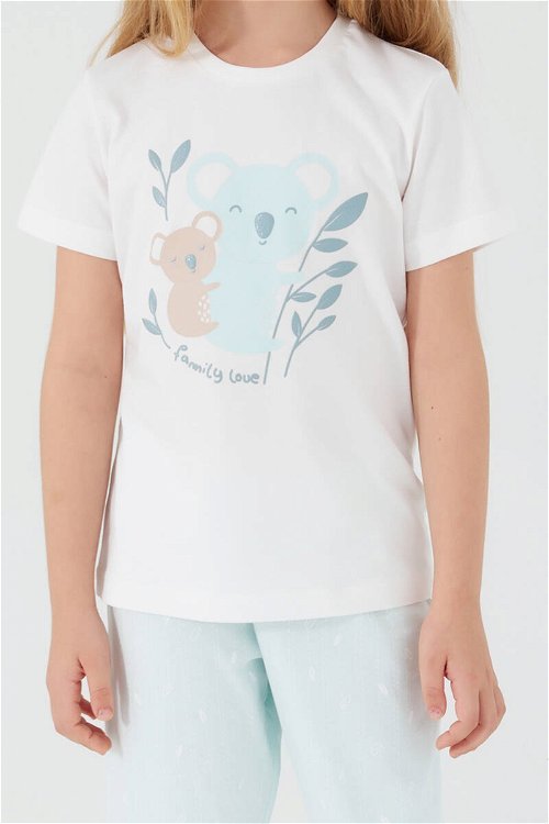 Rolypoly Teddy Bears Krem Kız Çocuk Kısa Kol Pijama Takım