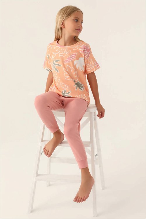 RolyPoly Pink Somon Kız Çocuk Pijama Takımı