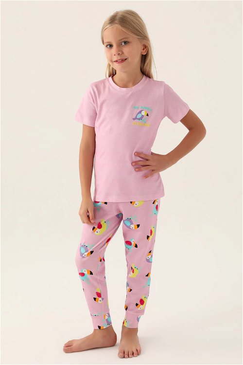 RolyPoly Jungle Mor Kız Çocuk Pijama Takımı
