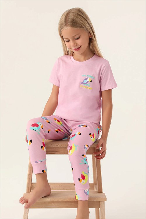 RolyPoly Jungle Mor Kız Çocuk Pijama Takımı