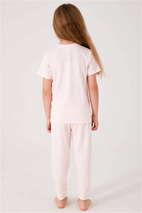 Rolypoly Gift Açık Turuncu Kız Çocuk Kısa Kol Pijama Takım