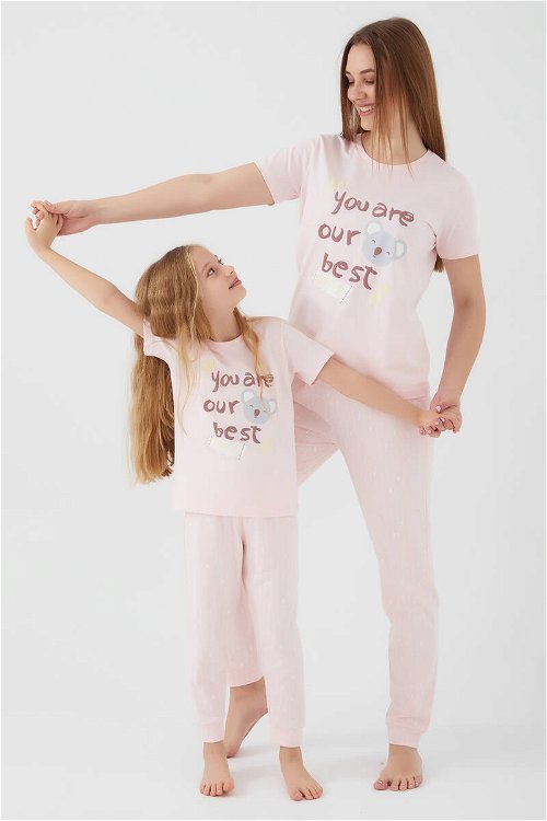 Rolypoly Gift Açık Turuncu Kız Çocuk Kısa Kol Pijama Takım