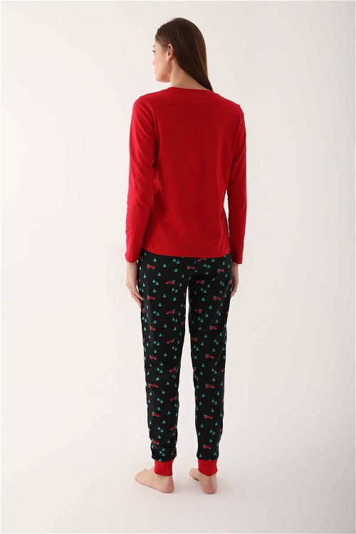 Arnetta Wonderful Days Kırmızı Kadın Uzun Kol Pijama Takım