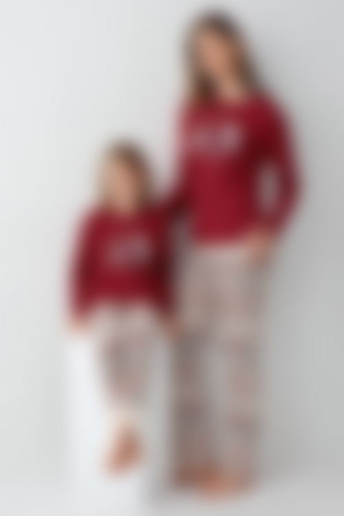 Arnetta - Arnetta Kız Çocuk Kırmızı Pijama Takımı
