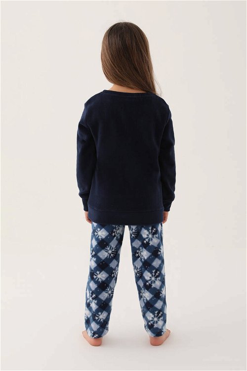 Arnetta Happy Snows Lacivert Kız Çocuk Uzun Kol Pijama Takım