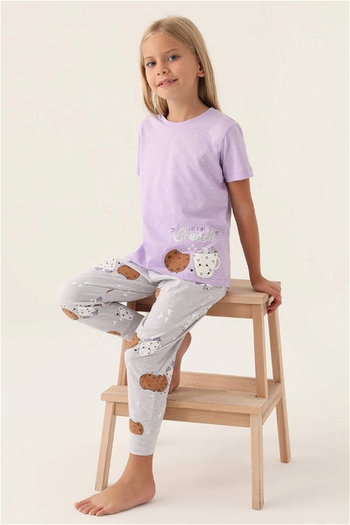 Arnetta Brunch Lila Kız Çocuk Pijama Takımı