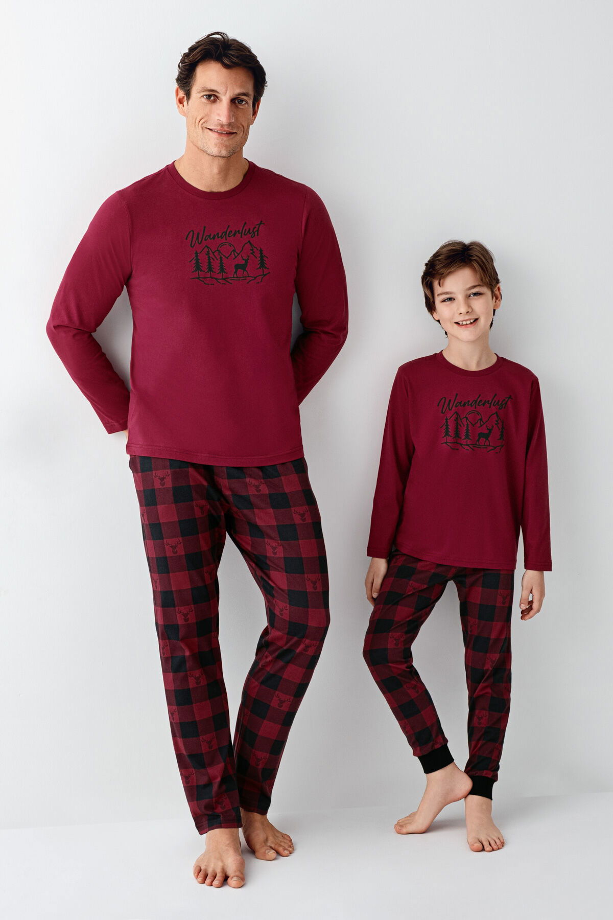 Arnetta - Arnetta Erkek Çocuk Bordo Pijama Takımı (1) Arnetta - Arnetta Erkek Çocuk Bordo Pijama Takımı (1)