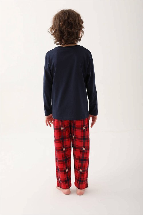 Arnetta Lacivert Erkek Çocuk Uzun Kol Pijama Takım