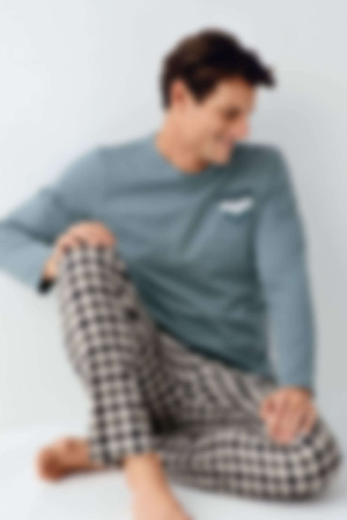 Arnetta - Arnetta Erkek Yeşil Pijama Takımı