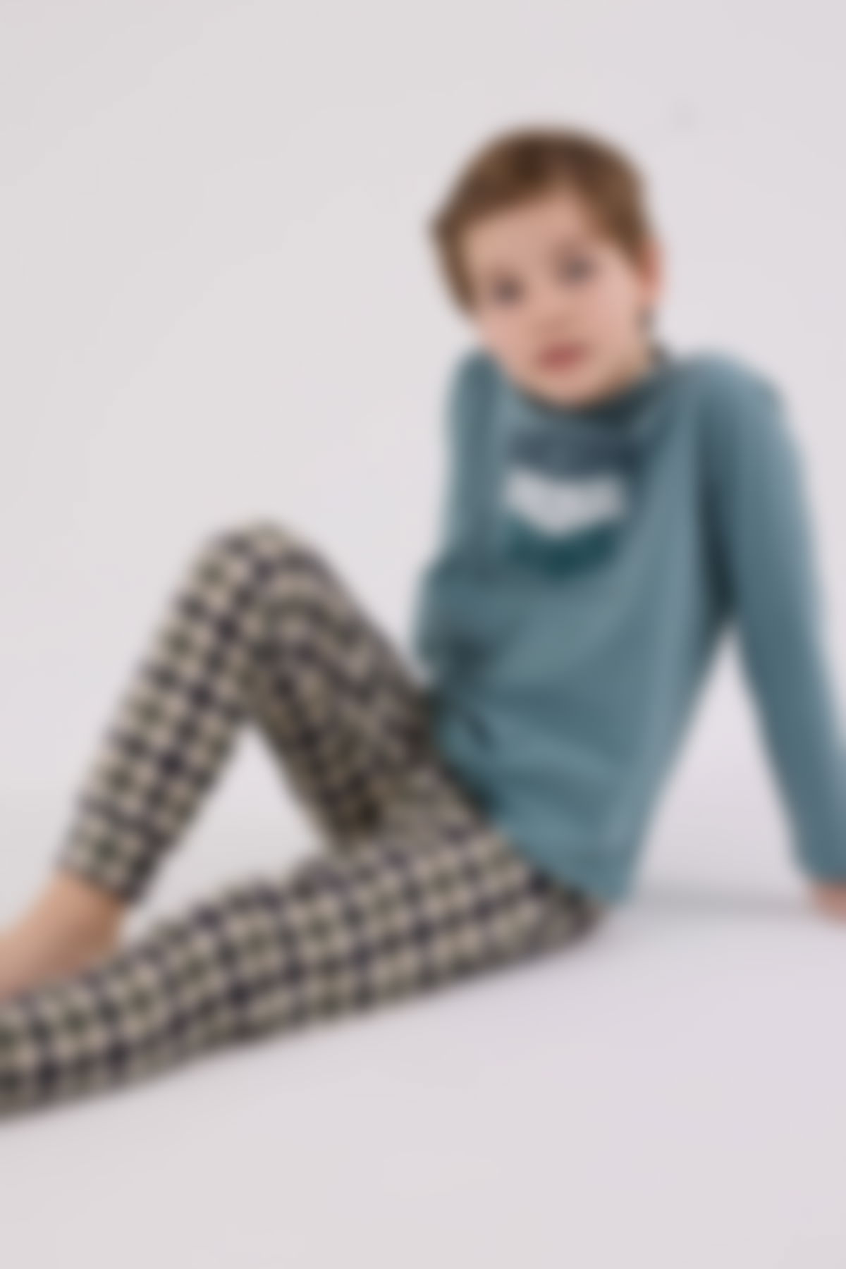 Arnetta - Arnetta Erkek Çocuk Yeşil Pijama Takımı
