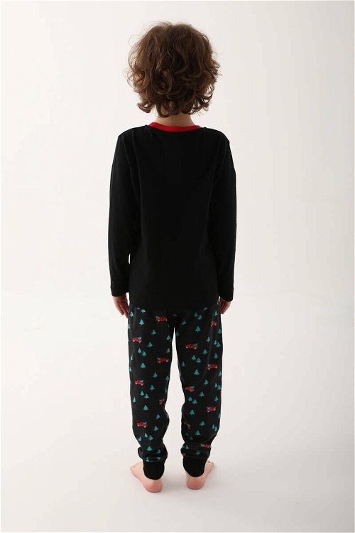 Arnetta Stars Siyah Erkek Çocuk Uzun Kol Pijama Takım