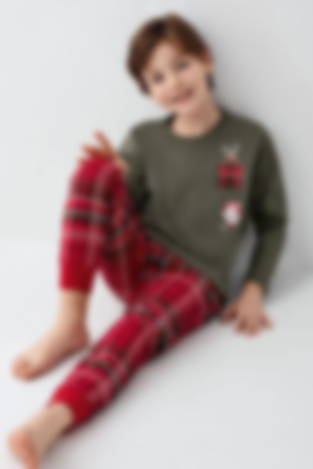 Arnetta - Arnetta Erkek Çocuk Yeşil Pijama Takımı