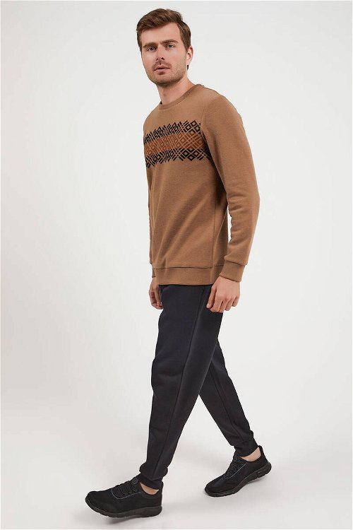 Arnetta Basic Kahverengi Erkek Uzun Kol Pijama Takım