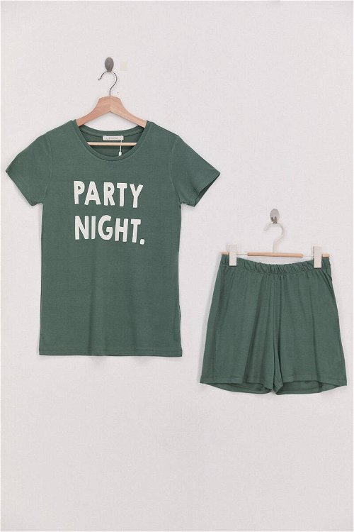 Arnetta Party Night Yeşil Kadın Şort Takımı