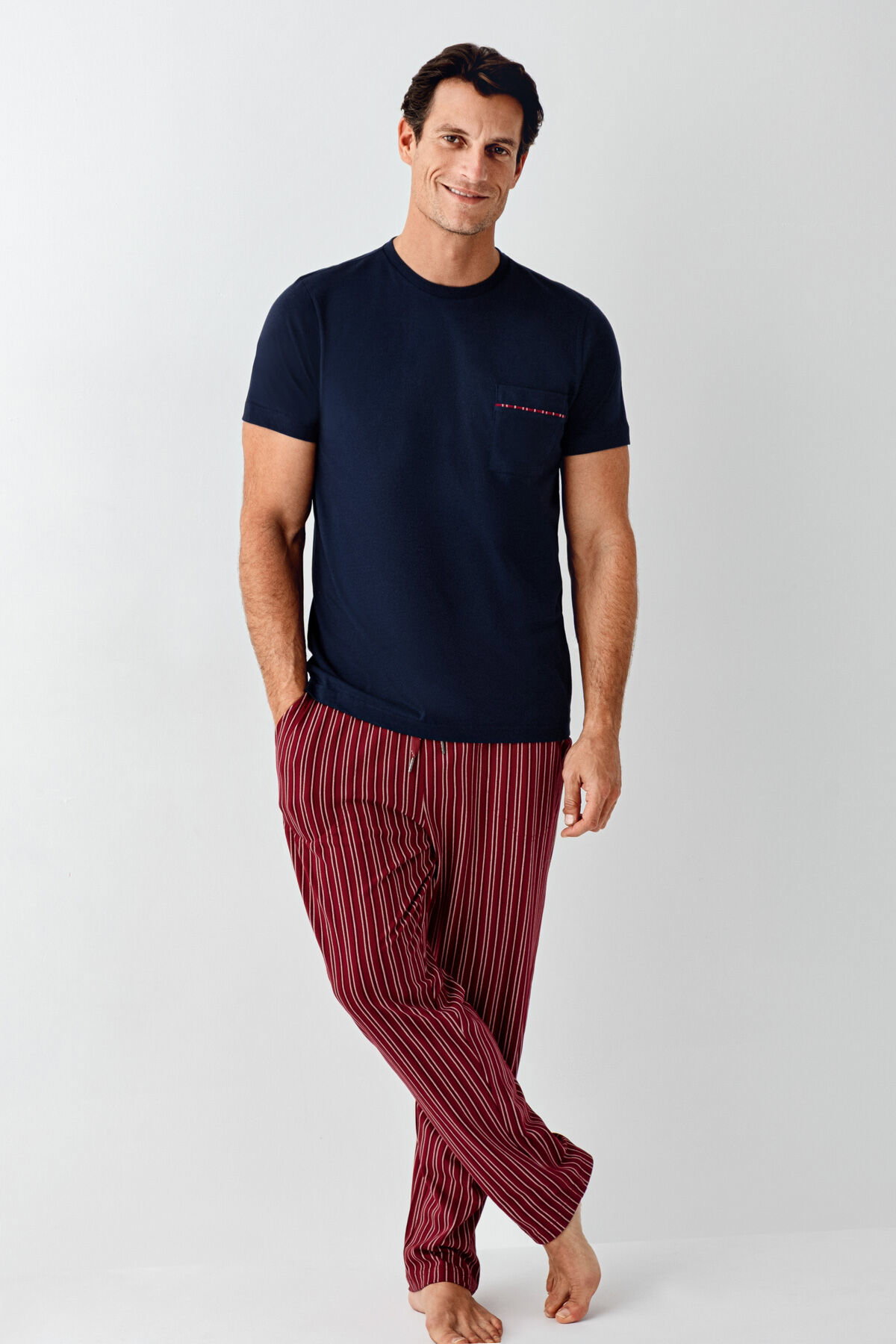 Arnetta - Arnetta Erkek Bordo Pijama Takım (1)