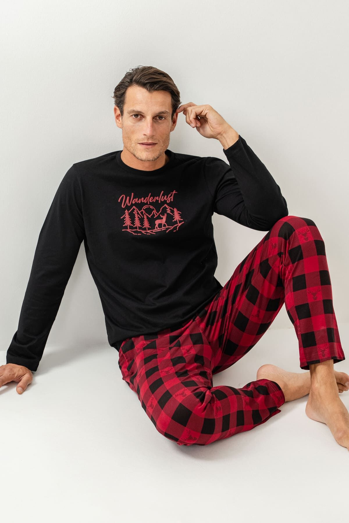 Arnetta - Arnetta Erkek Çocuk Siyah Pijama Takım