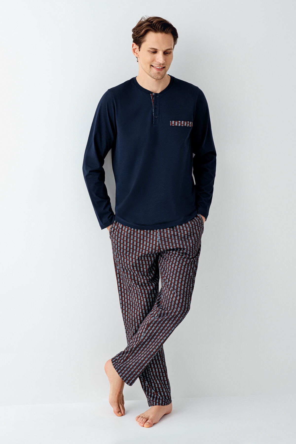 Arnetta - Arnetta Erkek Lacivert Pijama Takımı Arnetta - Arnetta Erkek Lacivert Pijama Takımı