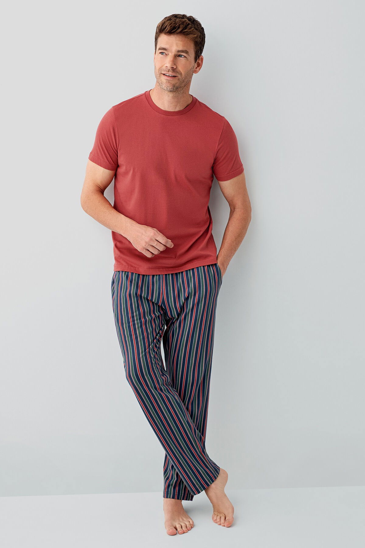 Arnetta - Arnetta Erkek Kırmızı Pijama Takım (1)