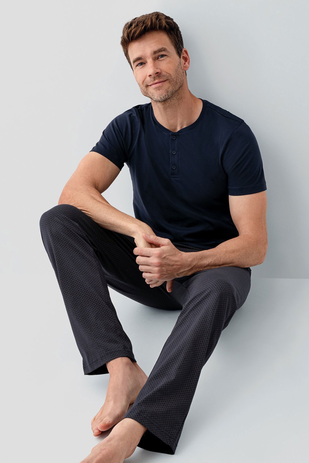 Arnetta - Arnetta Erkek Lacivert Pijama Takımı (1)