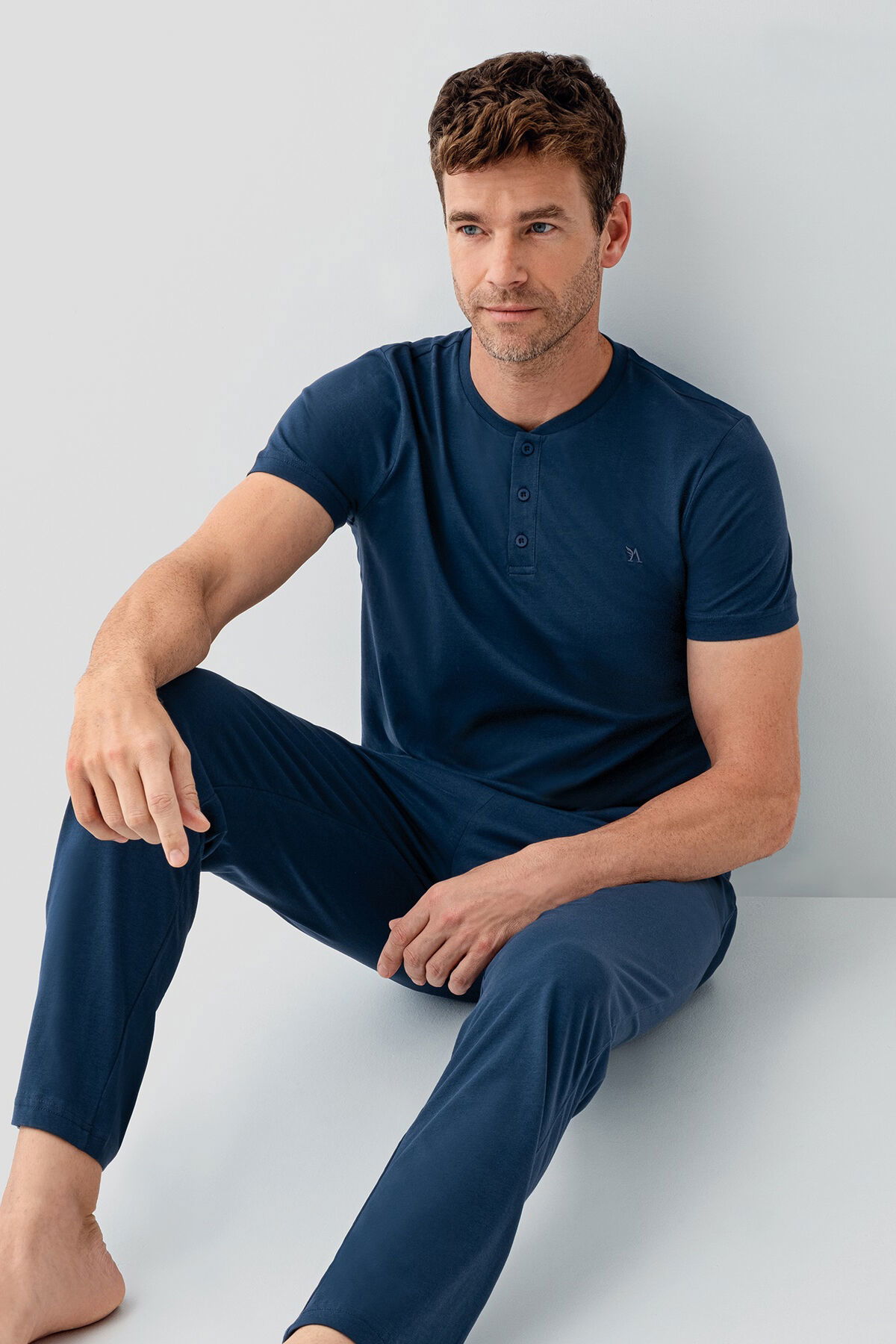 Arnetta - Arnetta Erkek Lacivert Pijama Takımı (1)