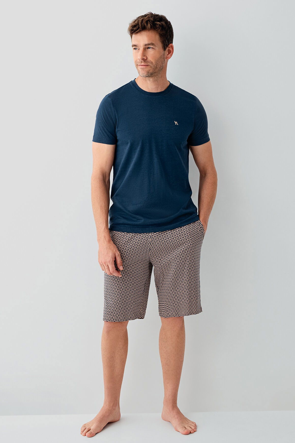 Arnetta - Arnetta Erkek Lacivert Bermuda Takım (1)