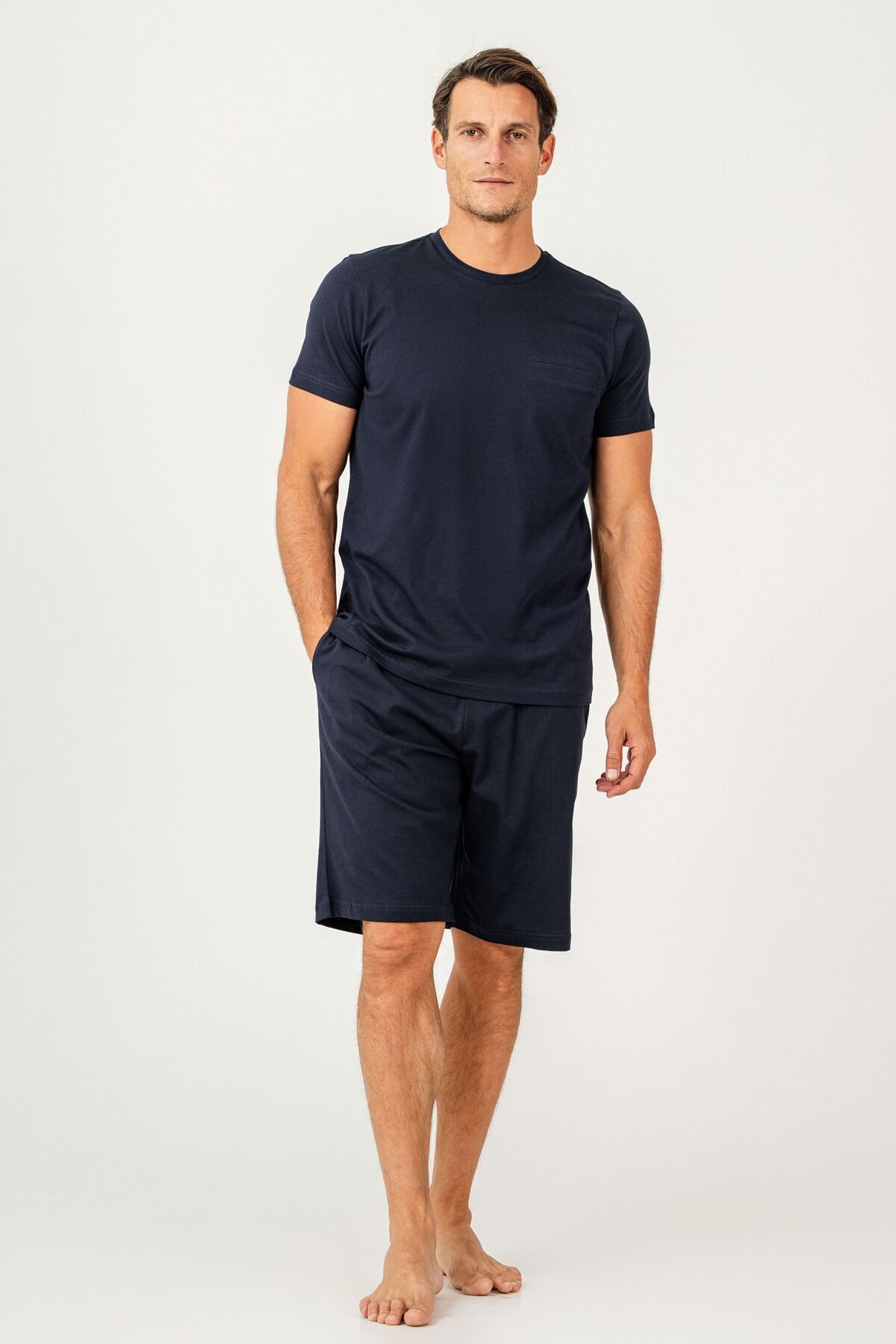 Arnetta - Arnetta Erkek Lacivert Bermuda Takım 