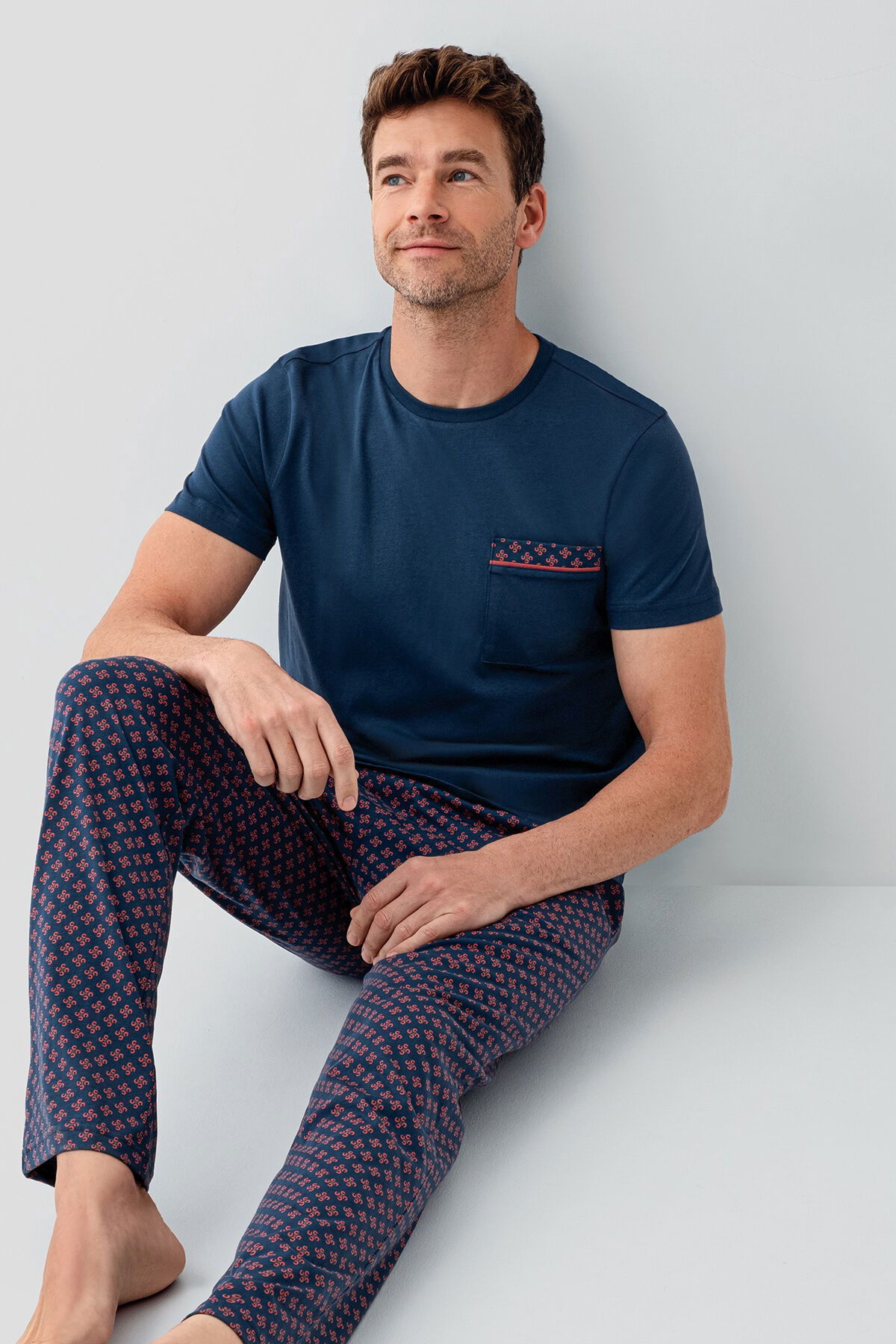 Arnetta - Arnetta Erkek Lacivert Pijama Takım