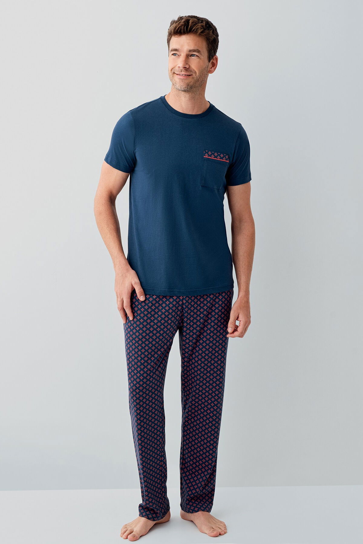 Arnetta - Arnetta Erkek Lacivert Pijama Takım (1)