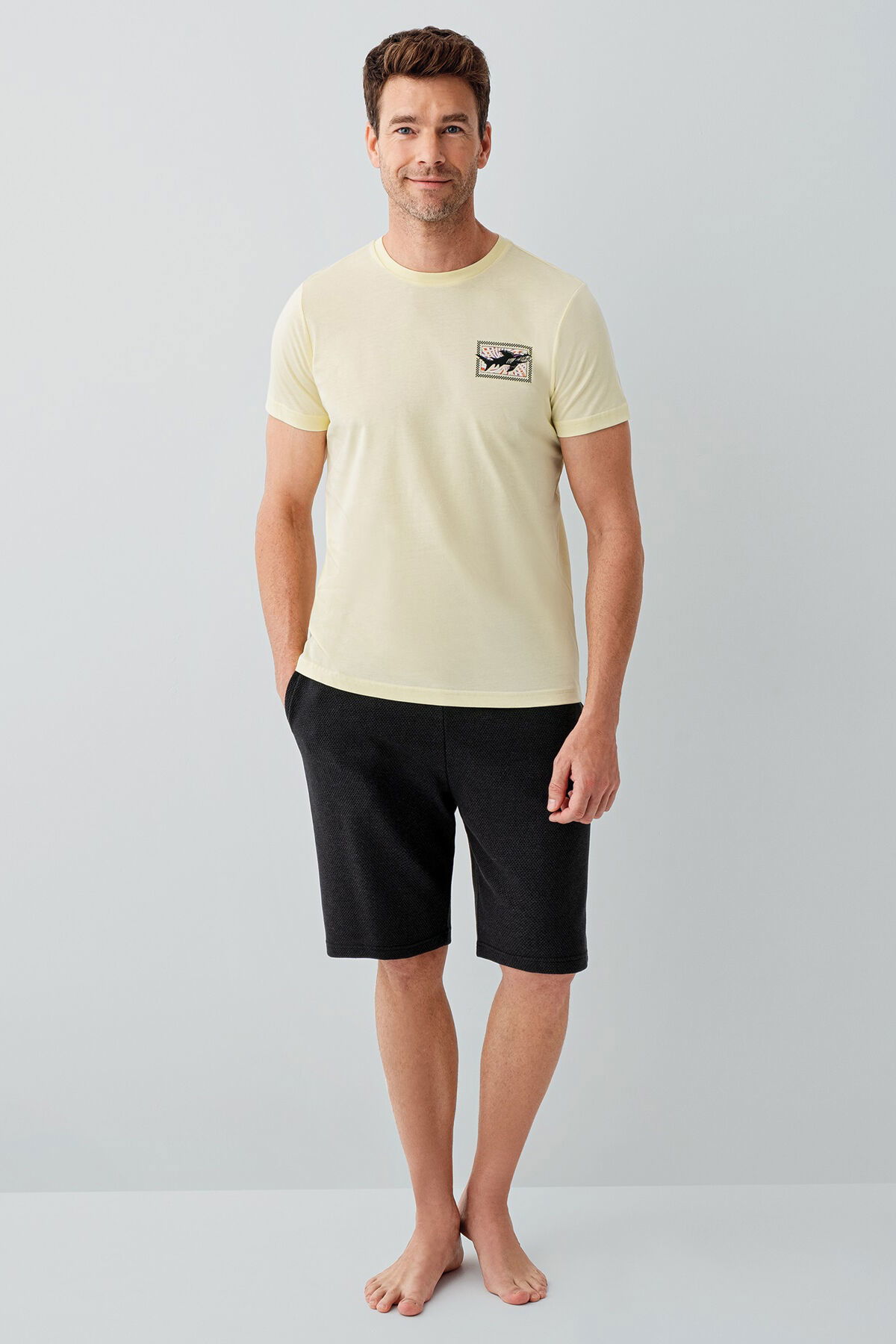 Arnetta - Arnetta Erkek Sarı Bermuda Takım (1)