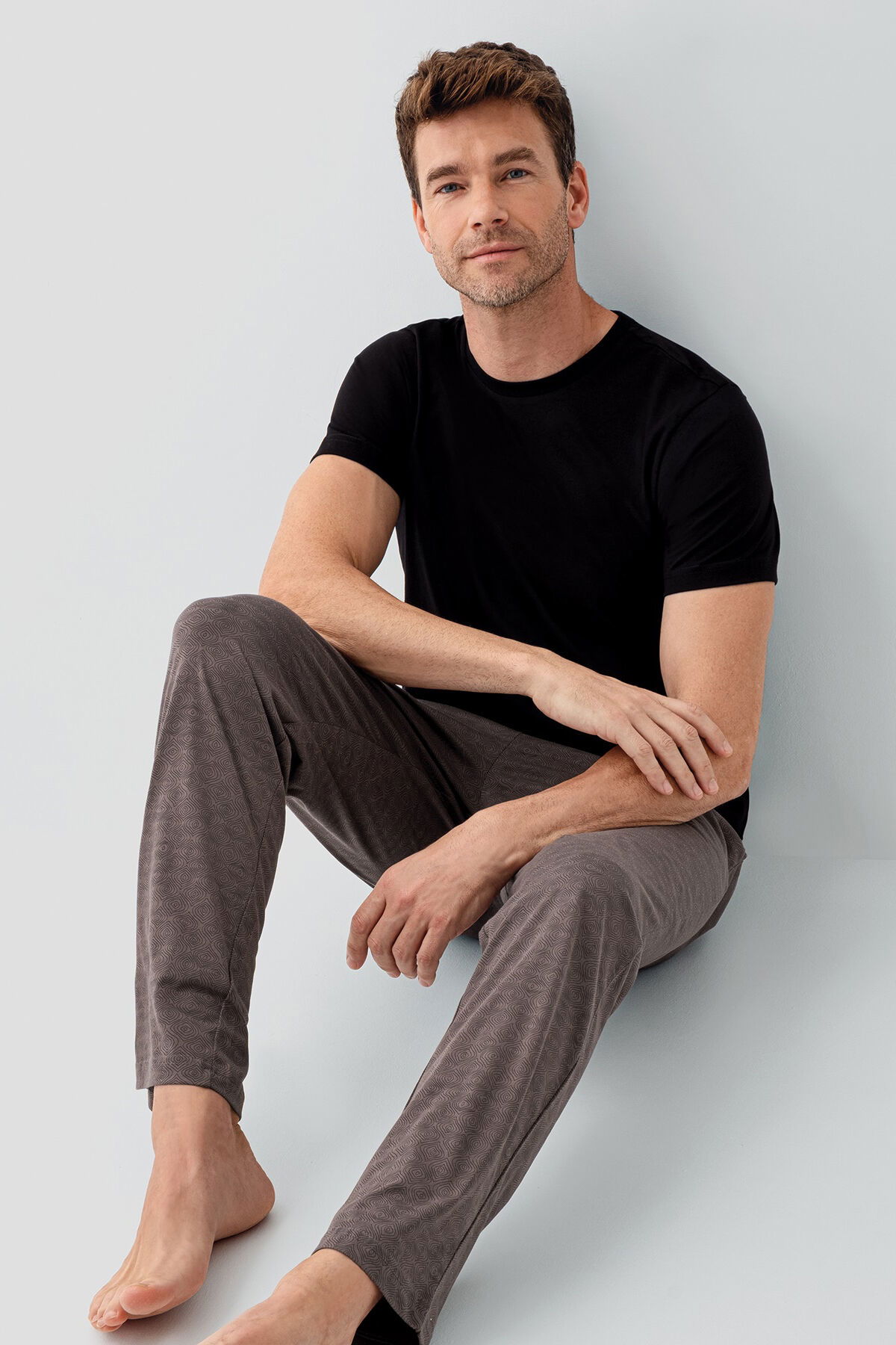 Arnetta - Arnetta Erkek Siyah Pijama Takım