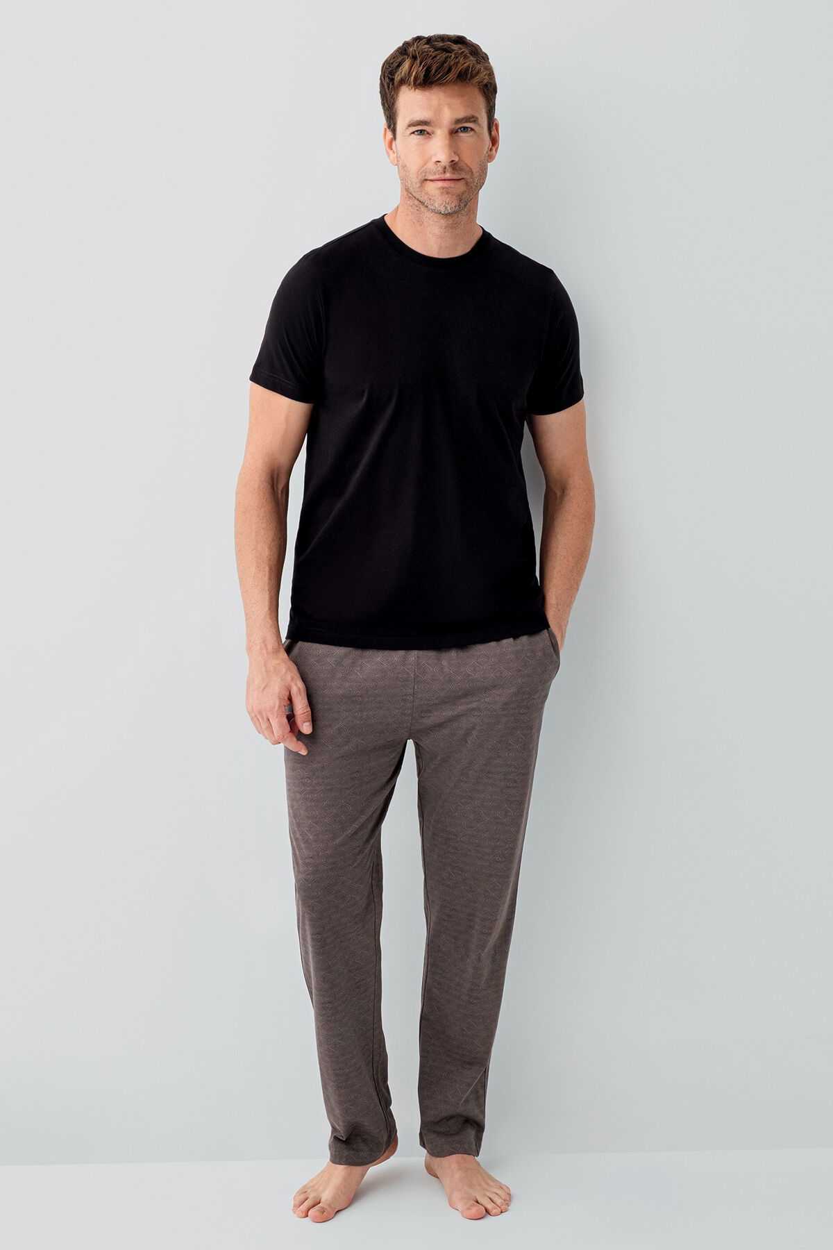 Arnetta - Arnetta Erkek Siyah Pijama Takım (1)