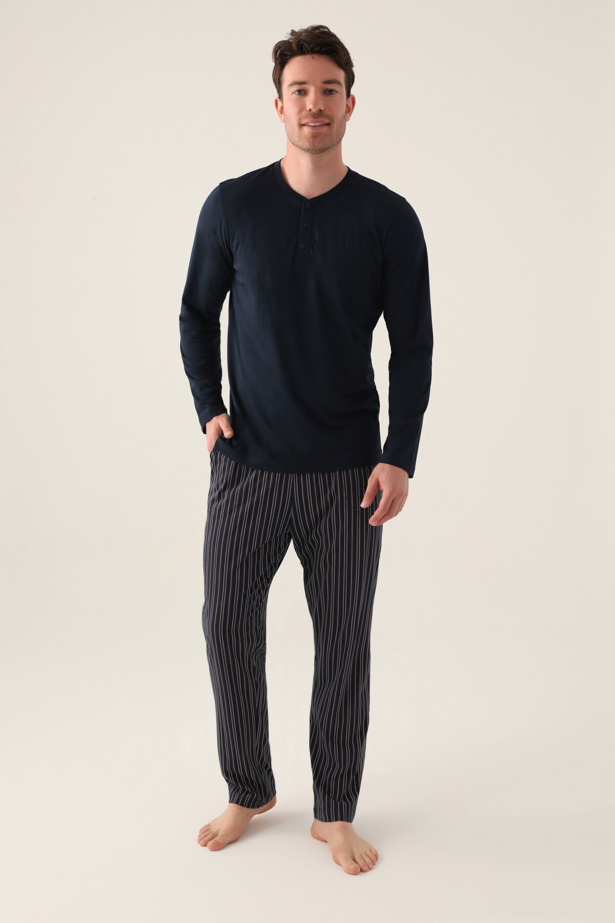 Arnetta - Arnetta Erkek Mavi Pijama Takımı