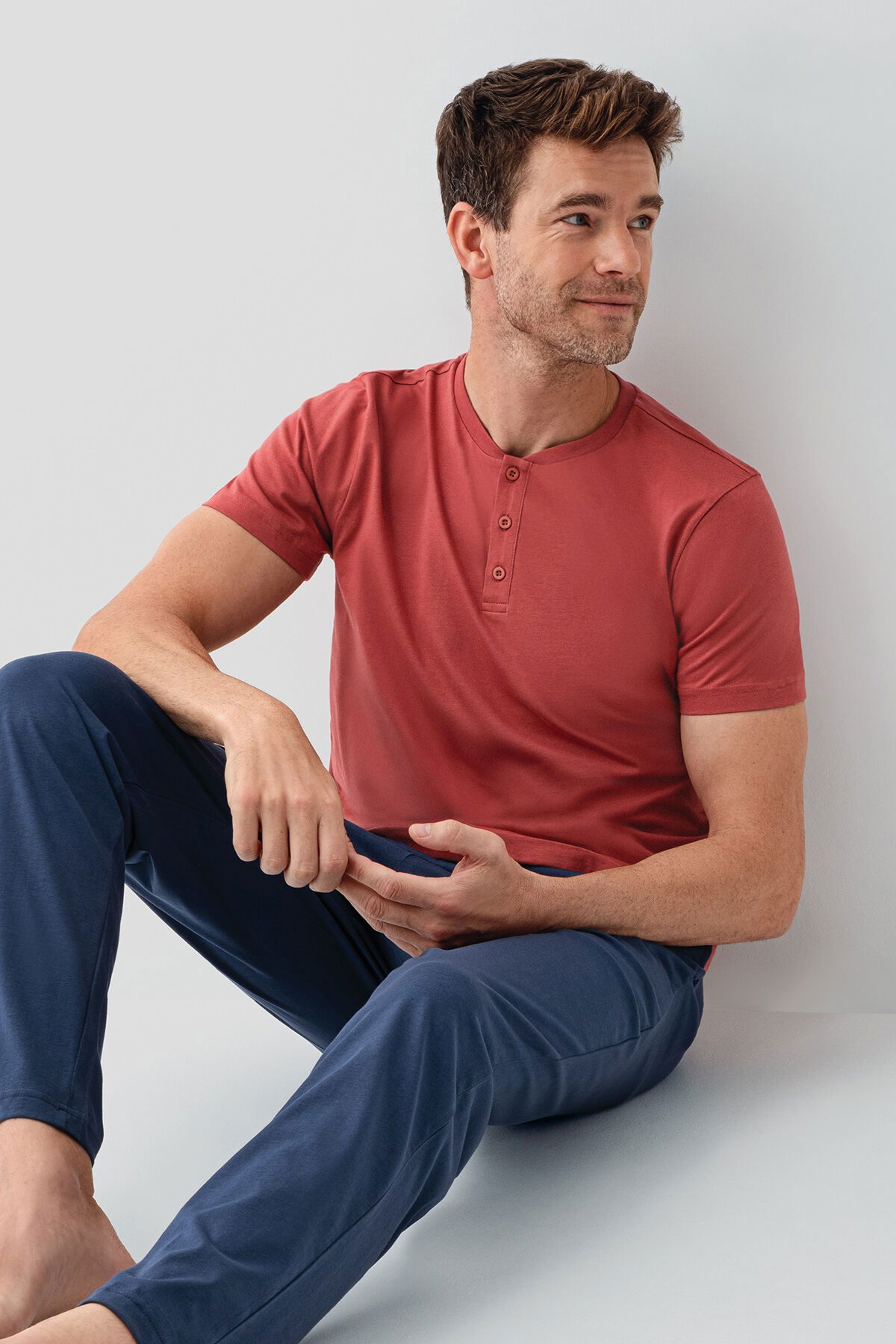 Arnetta - Arnetta Erkek Turuncu Pijama Takımı (1)