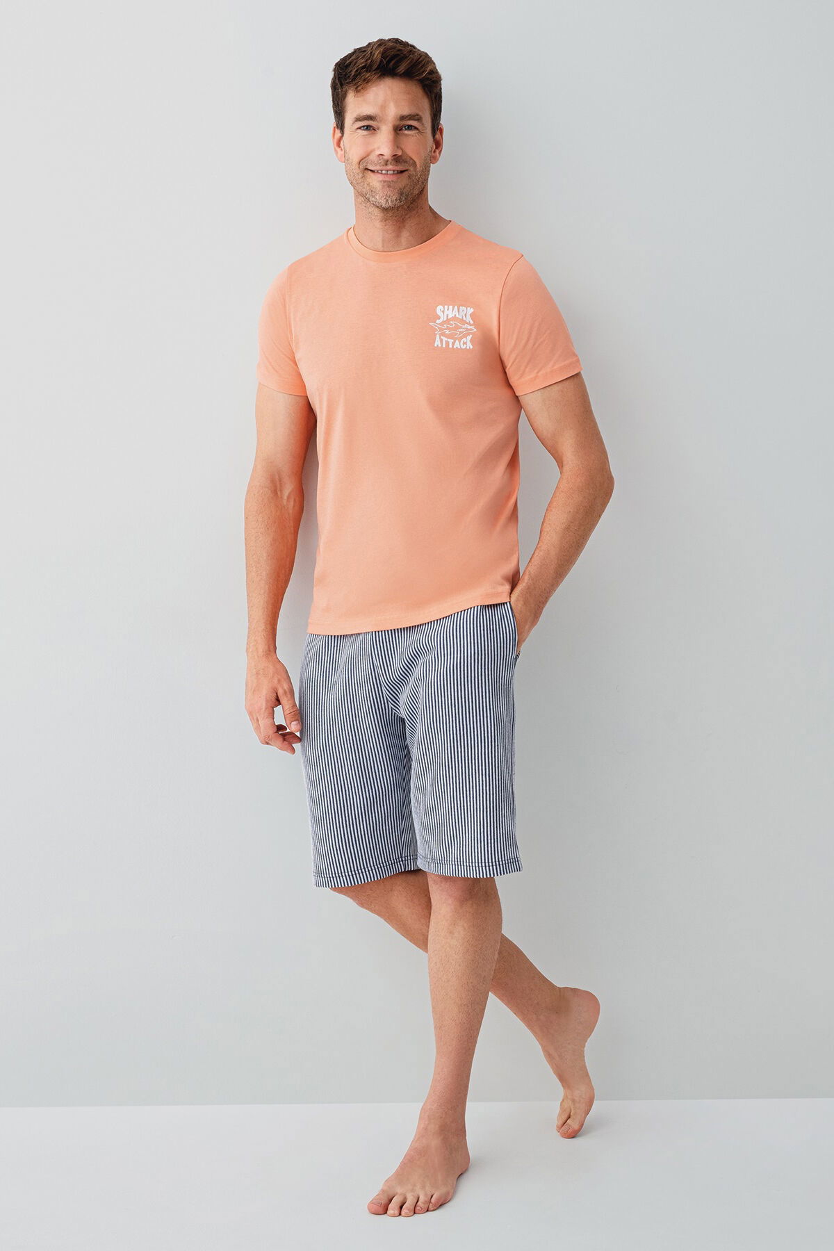 Arnetta - Arnetta Erkek Turuncu Bermuda Takım (1)