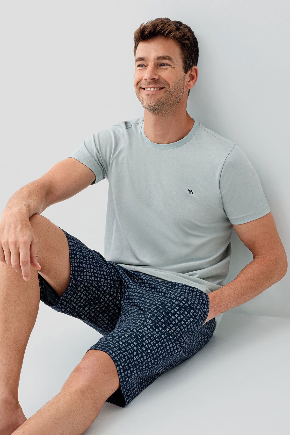 Arnetta - Arnetta Erkek Yeşil Bermuda Takım