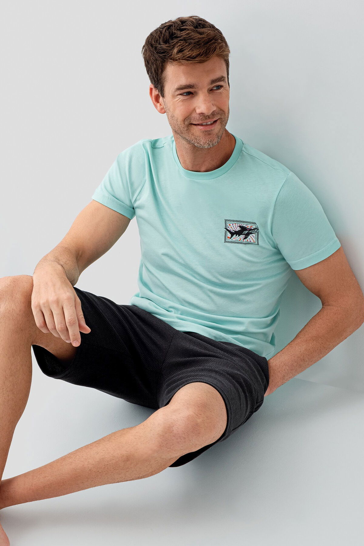 Arnetta - Arnetta Erkek Yeşil Bermuda Takım