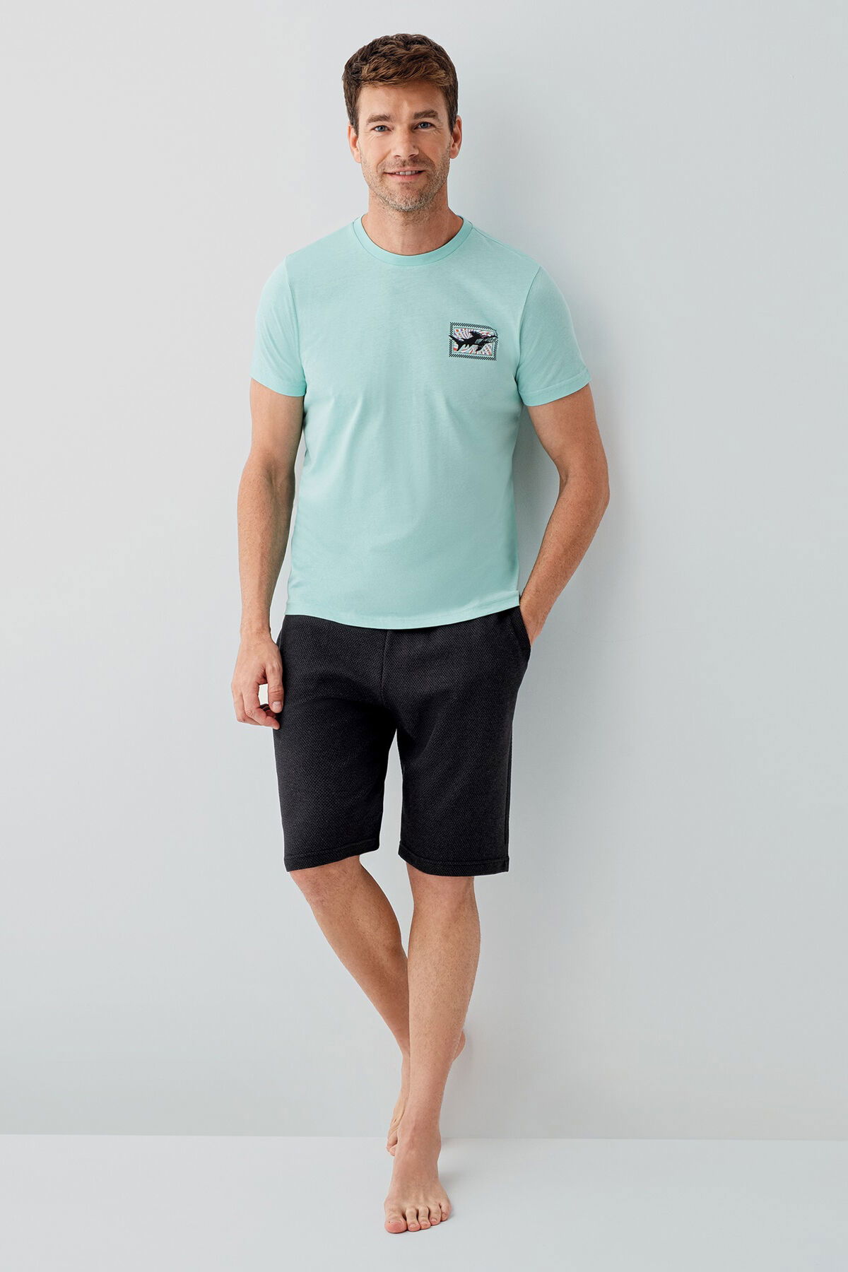 Arnetta - Arnetta Erkek Yeşil Bermuda Takım (1)