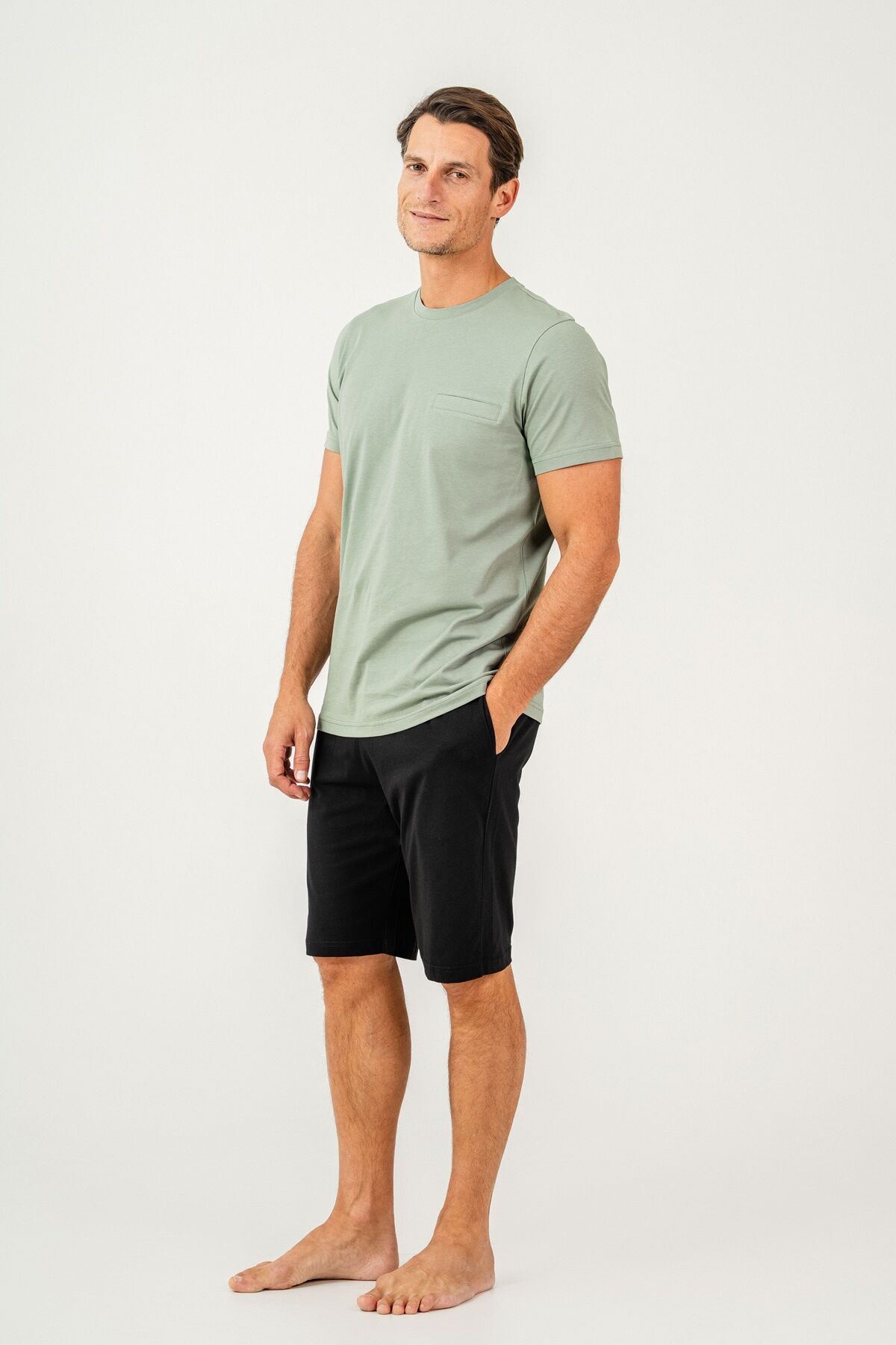 Arnetta - Arnetta Erkek Yeşil Bermuda Takım (1)