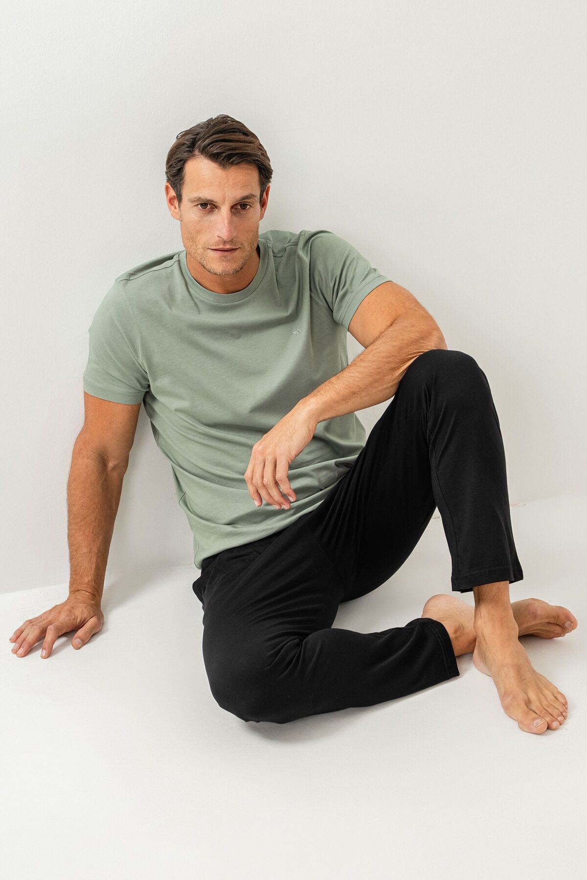 Arnetta - Arnetta Erkek Yeşil Pijama Takımı 