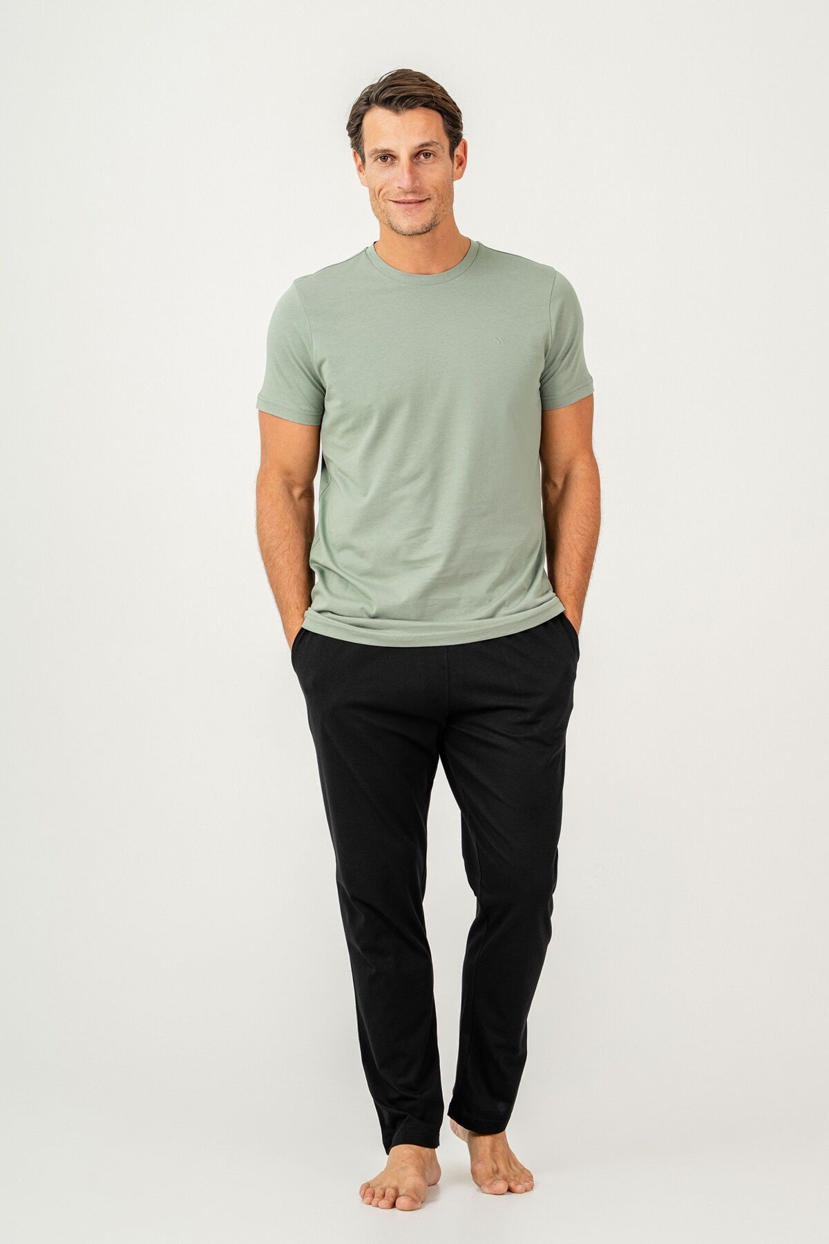 Arnetta - Arnetta Erkek Yeşil Pijama Takımı (1)