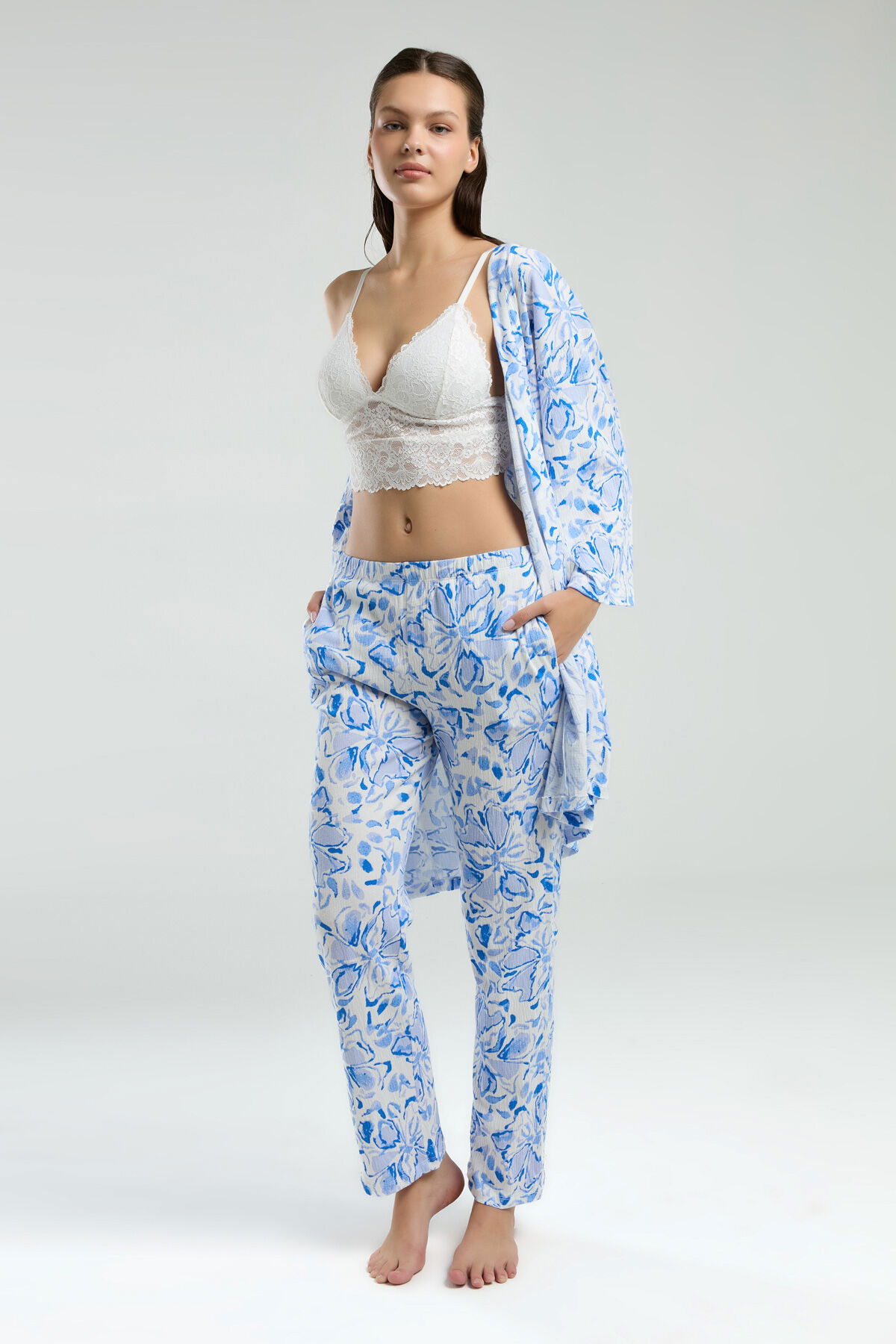 Arnetta - Arnetta Kadın Beyaz 3'Lü Pijama Takımı (1)