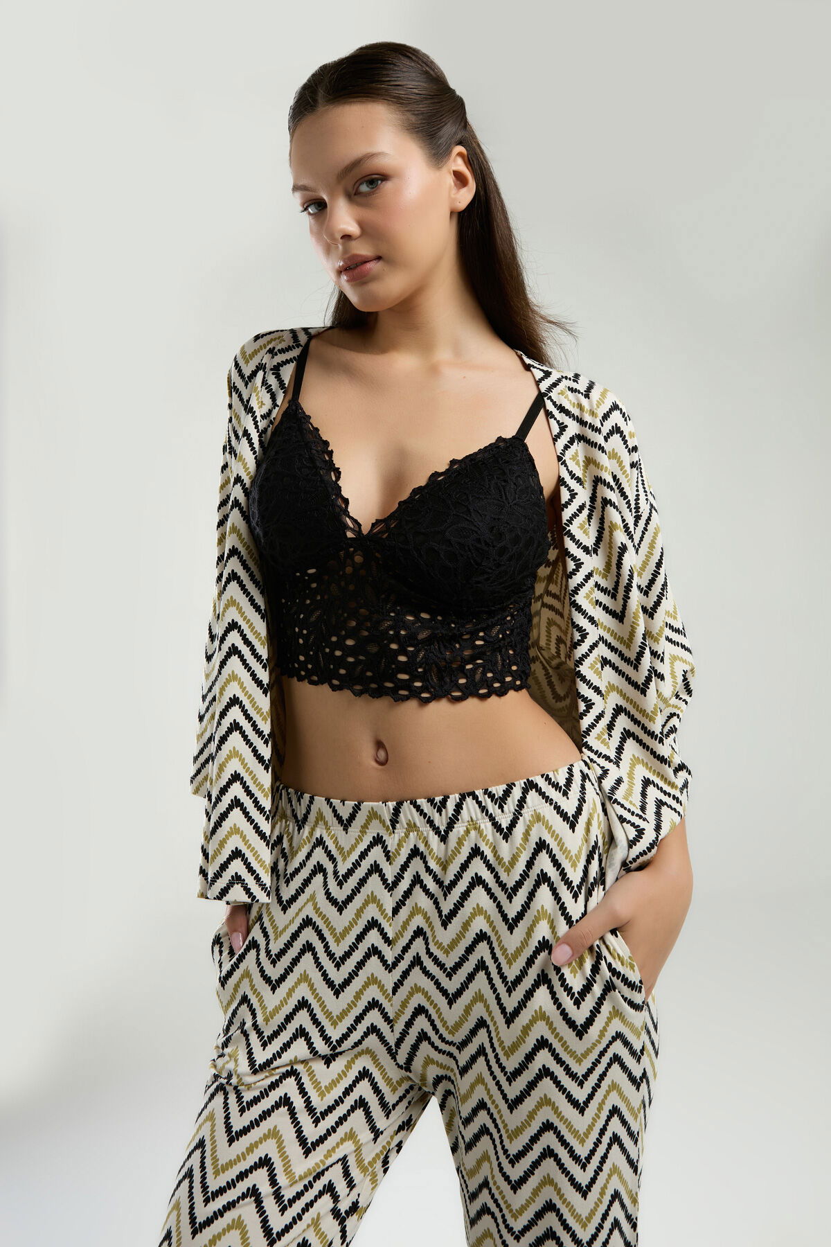 Arnetta - Arnetta Kadın Yeşil 3'Lü Pijama Takımı