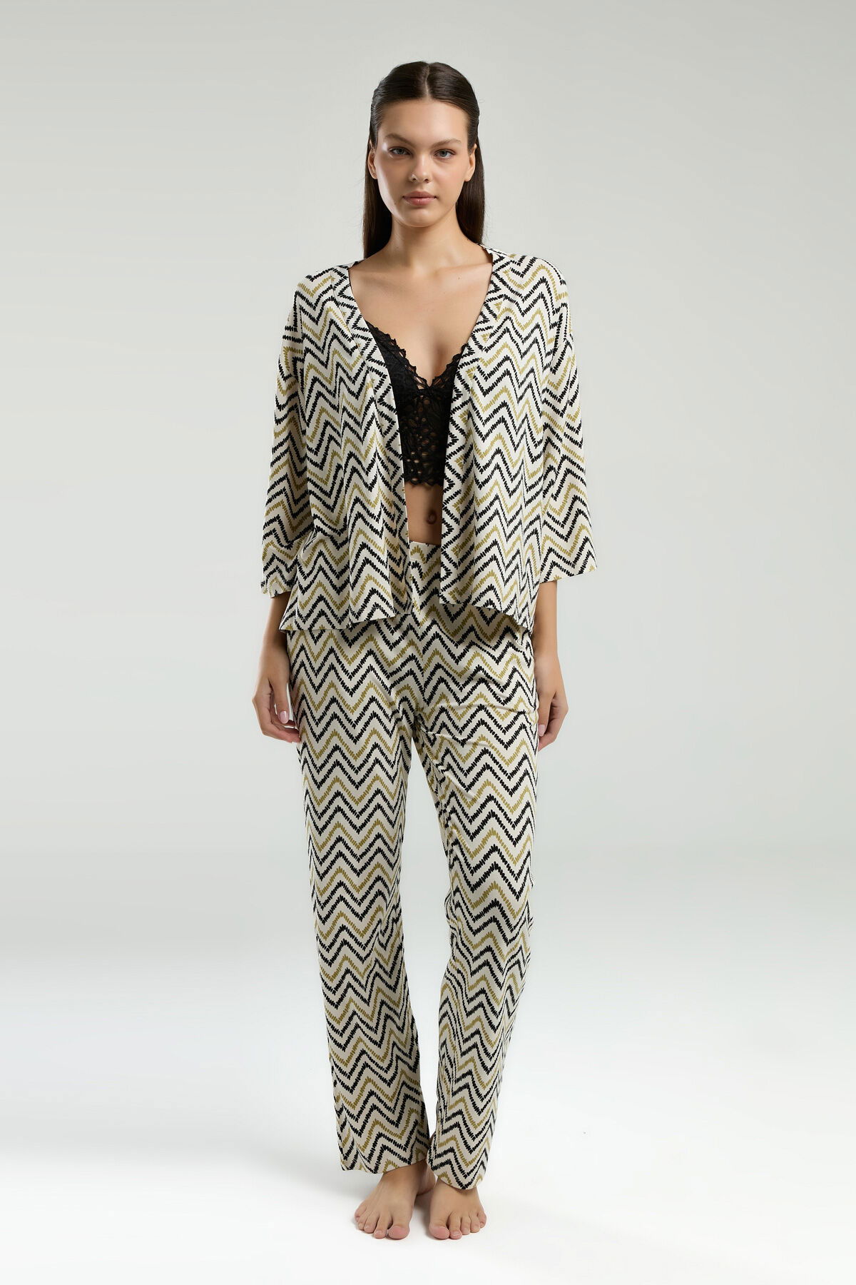 Arnetta - Arnetta Kadın Yeşil 3'Lü Pijama Takımı (1)