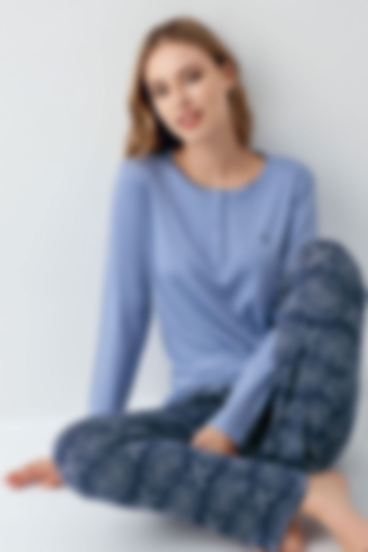 Arnetta - Arnetta Kadın Mavi Pijama Takımı