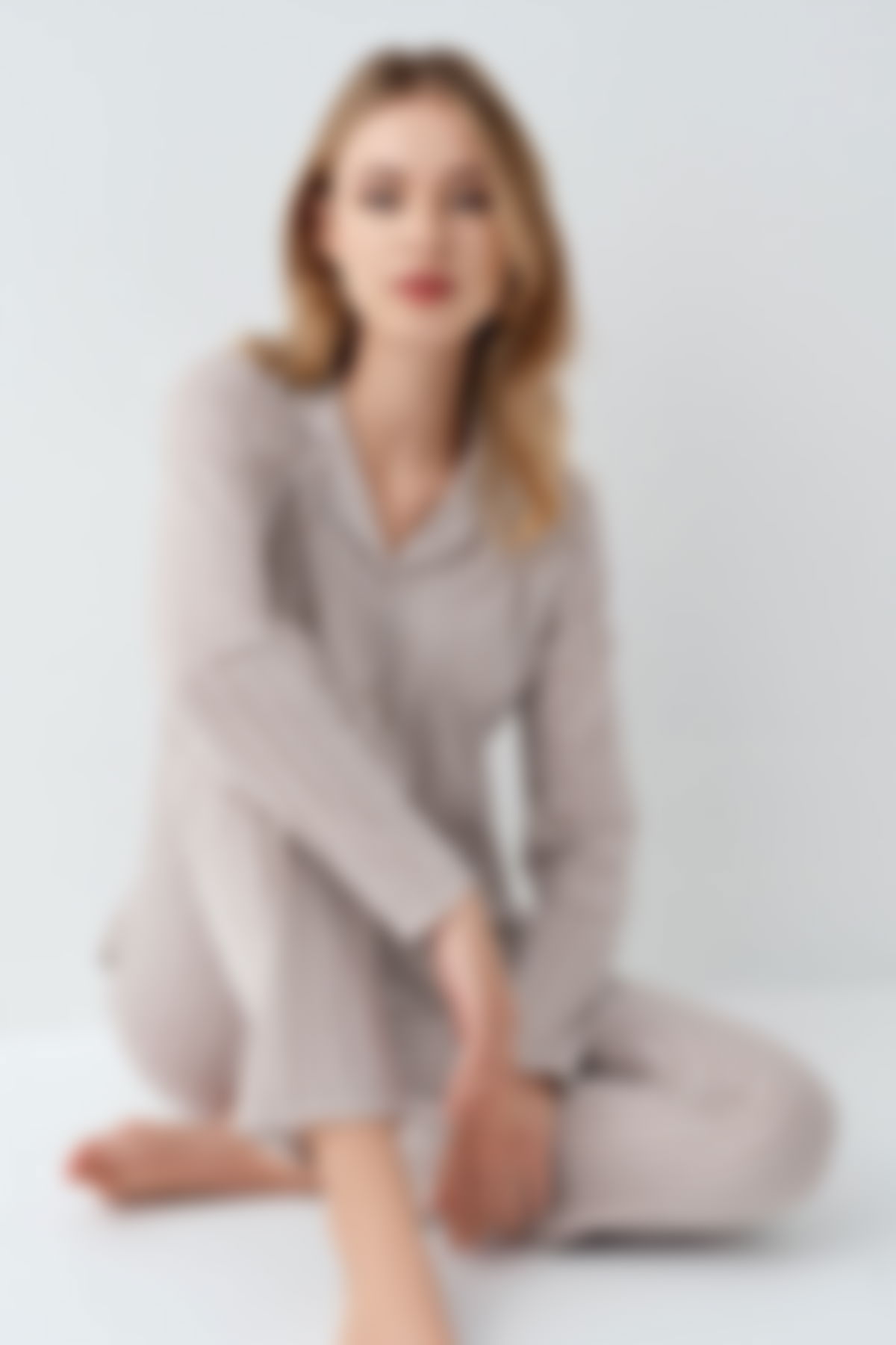 Arnetta - Arnetta Kadın Beyaz Gömlek Pijama