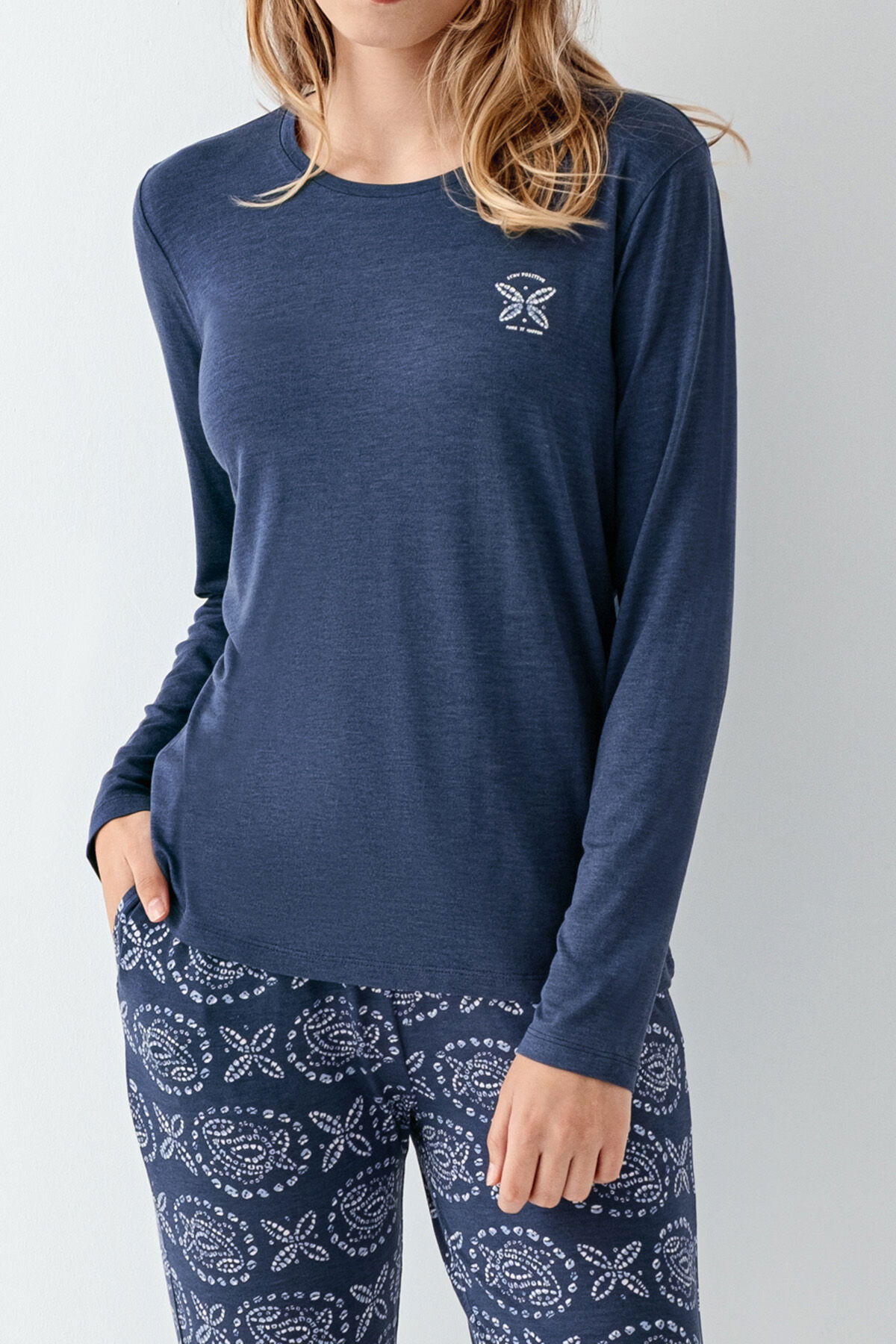 Arnetta - Arnetta Kadın Mavi Pijama Takımı (1)