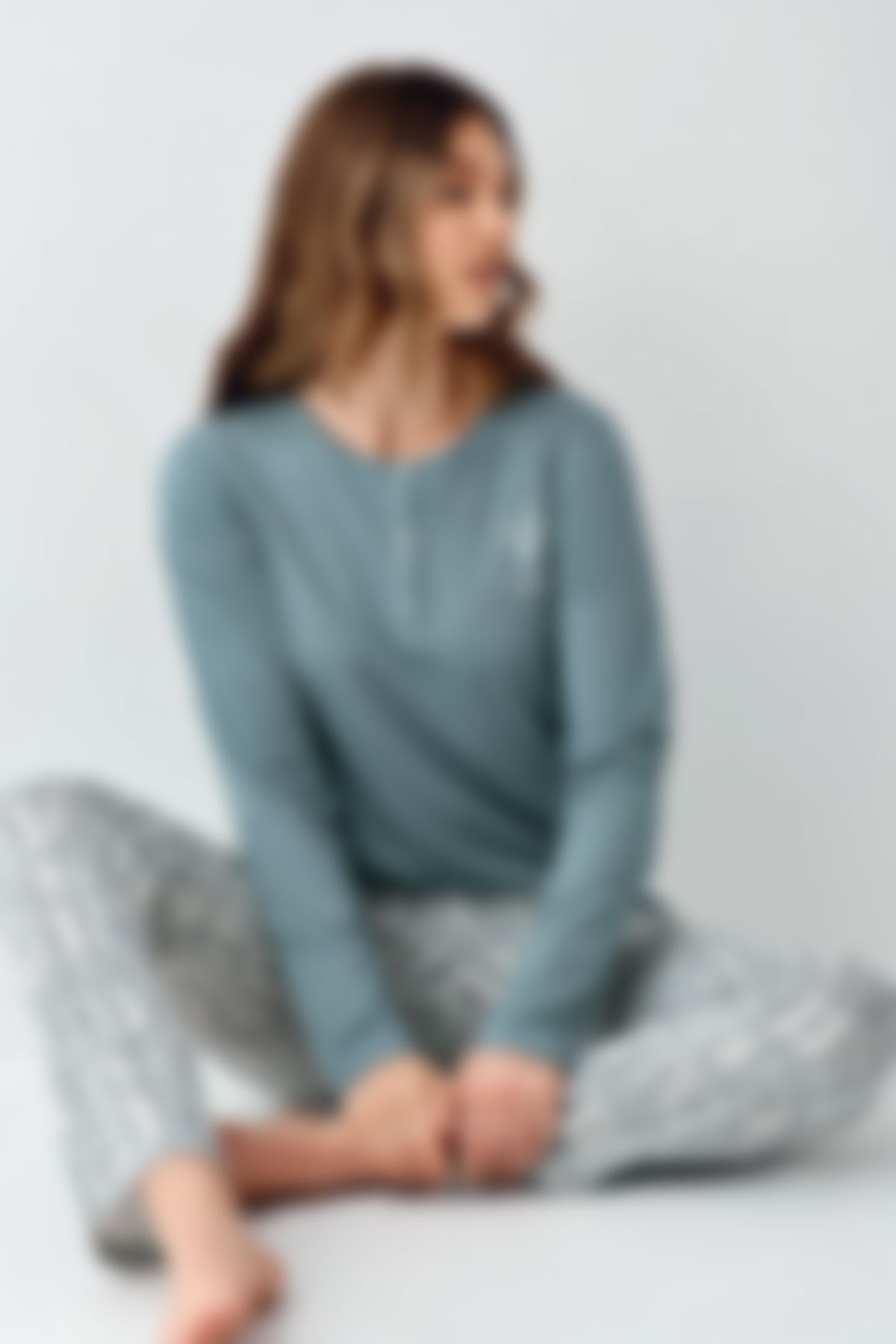 Arnetta - Arnetta Kadın Yeşil Pijama Takımı
