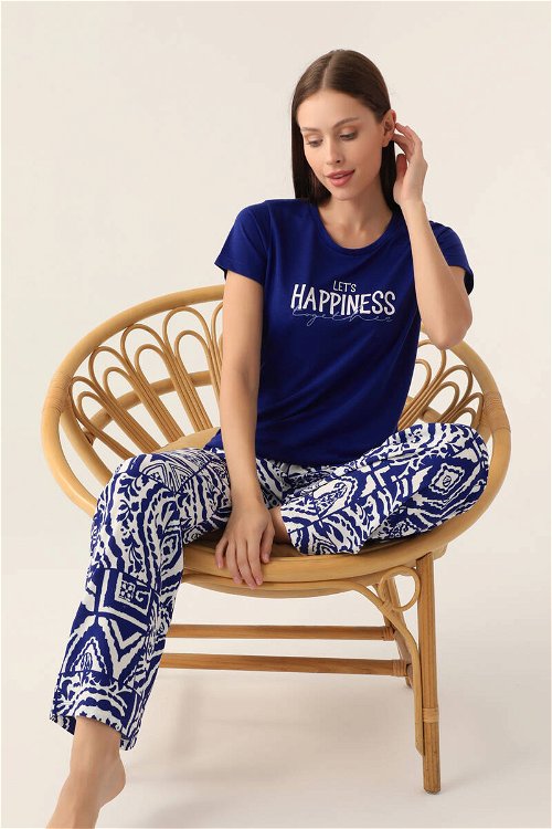 Arnetta Happınes Mavi Kadın 3'lü Pijama Takımı